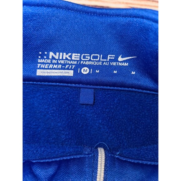 Nike Golf Therma-Fit Blue Quarter Zip Pullover Jacket Medium - Picture 5 of 7
